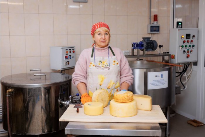 Olga Harcenko, producer from left bank of Dniester who makes tale out of sorts of cheese  