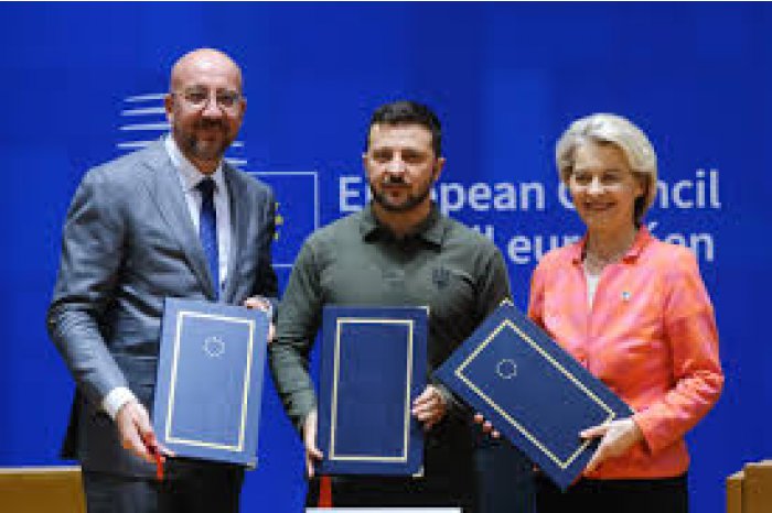 Preşedintele Zelenski a semnat un pact de securitate Ucraina - Uniunea Europeană