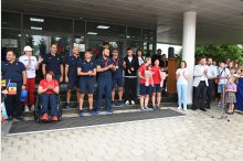 Moldovan president meets returning Paralympic team at Chisinau Airport'