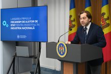 Press briefing held by Minister of Economic Development and Digitalization Dumitru Alaiba on Launch of first state aid mechanism for investment in Moldova's industry'